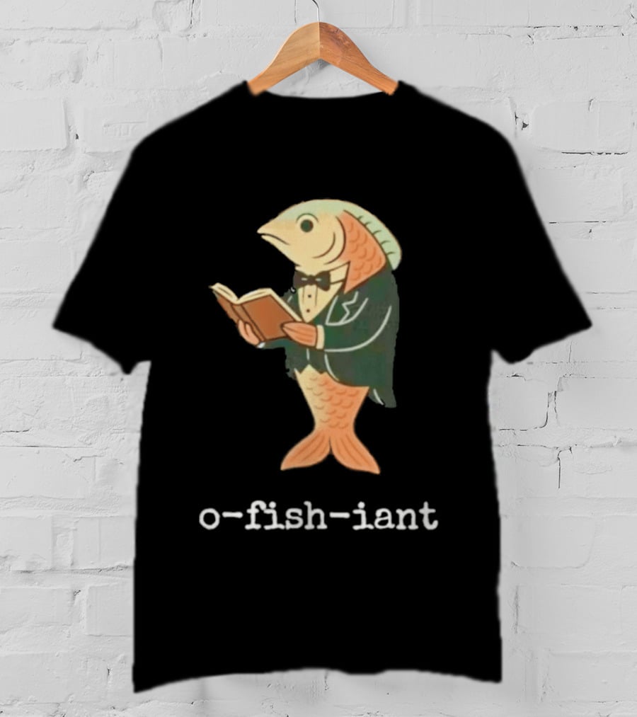 O Fish Iant Reading Fish In Tuxedo Nature Humor T-Shirt