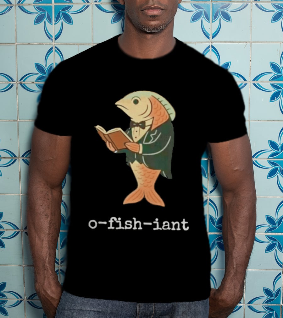 O Fish Iant Reading Fish In Tuxedo Nature Humor T-Shirt