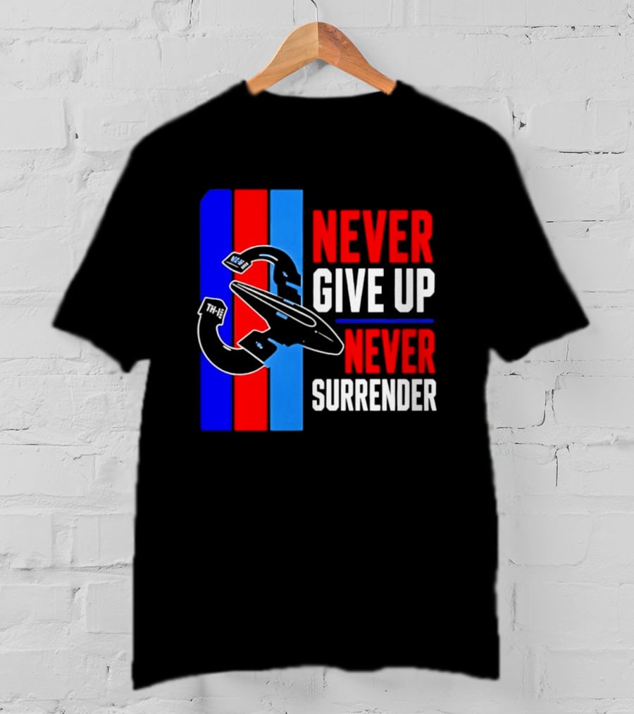 Galaxy Quest Never Give Up Never Surrender NSEA Protector Starship T-Shirt