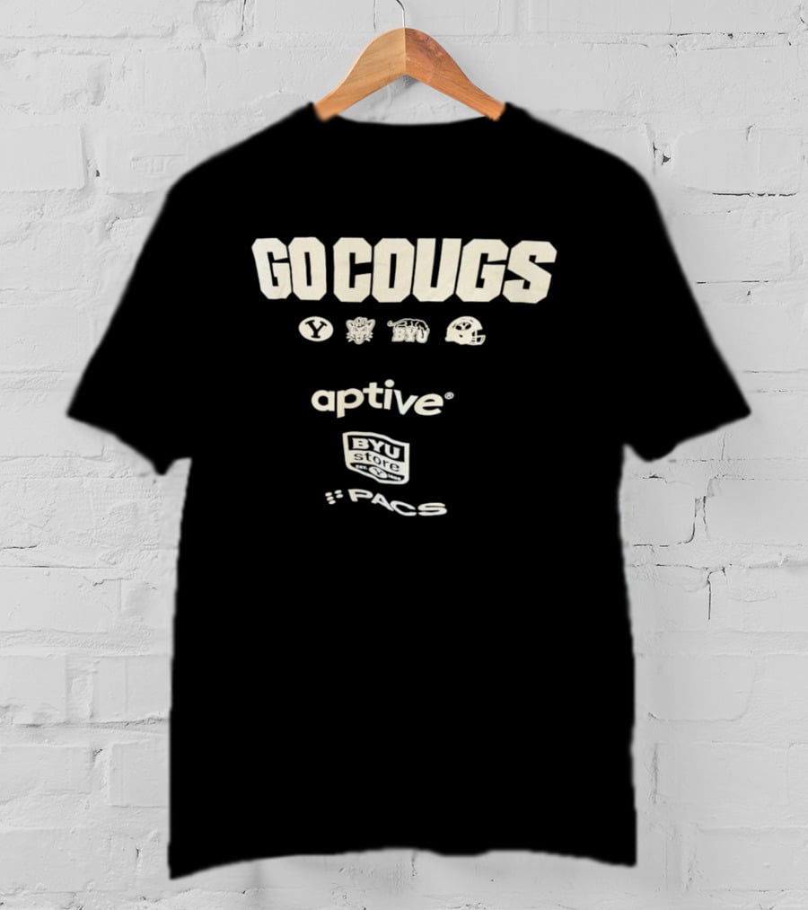 Go Cougs BYU Aptive PACS Sports Branding University T-Shirt