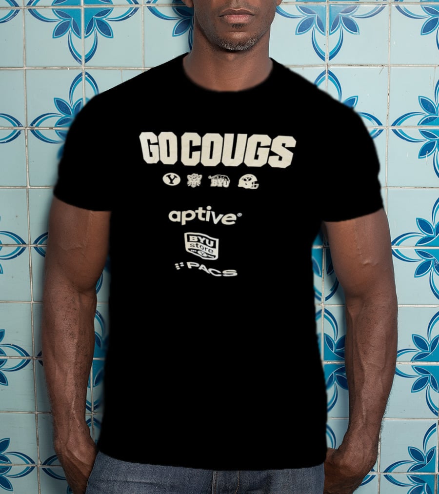 Go Cougs BYU Aptive PACS Sports Branding University T-Shirt