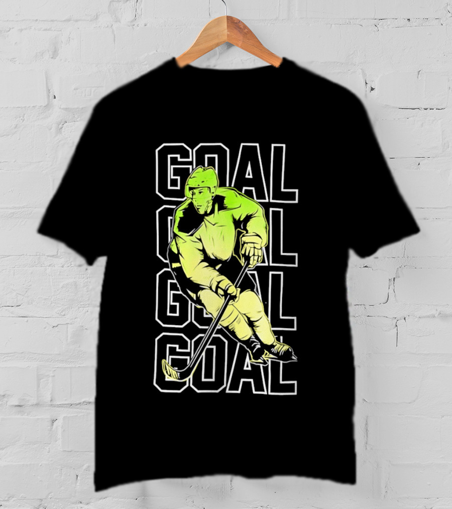 Goal Classic Black Hockey Player Energy T-Shirt