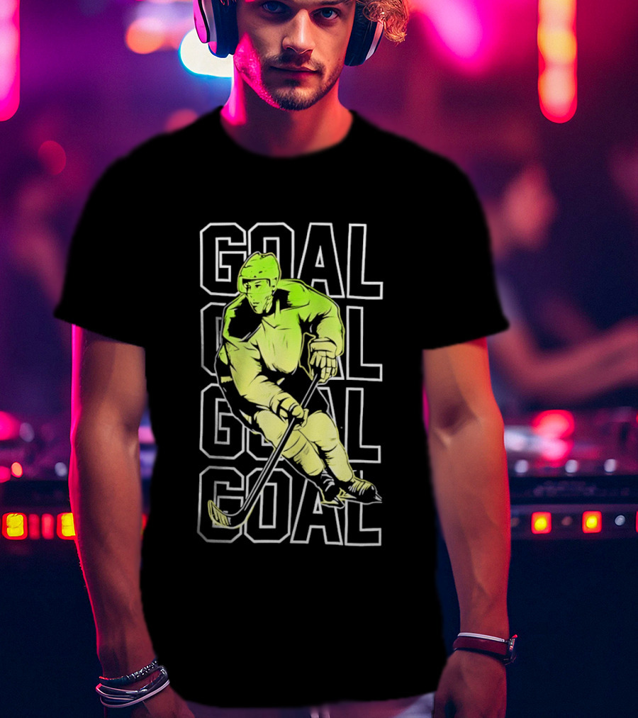 Goal Classic Black Hockey Player Energy T-Shirt
