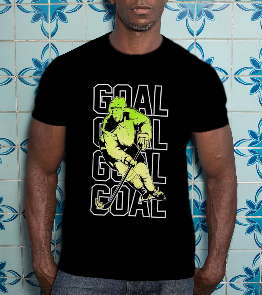 Goal Classic Black Hockey Player Energy T-Shirt