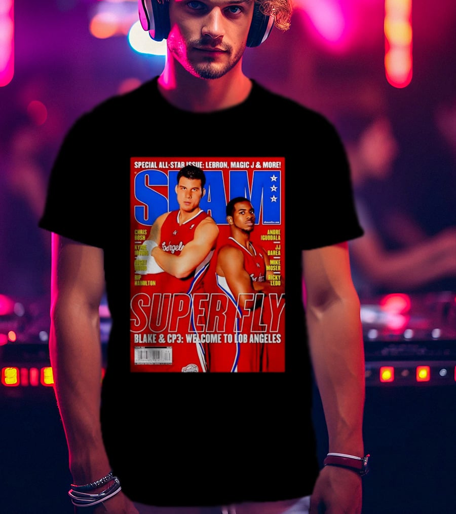 SLAM Magazine Super Fly Blake Griffin Chris Paul Welcome To Lob Angeles T-Shirt