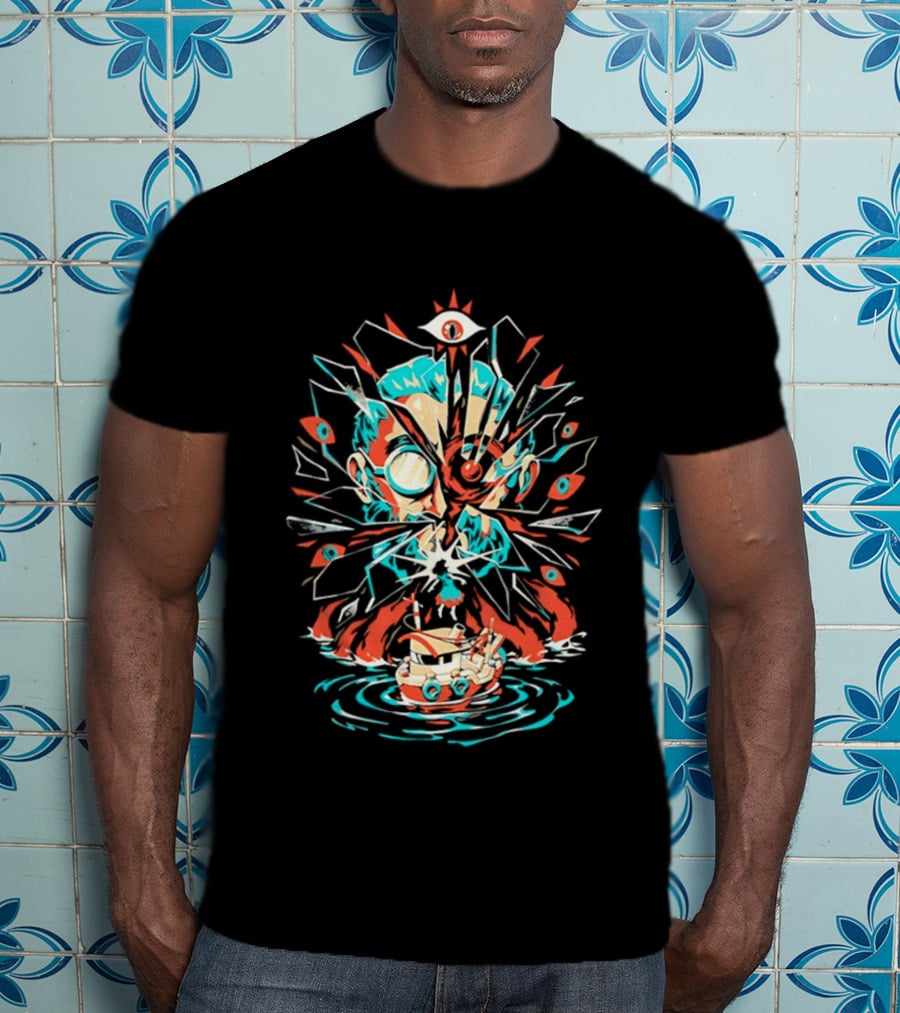 Gronkowski Brady Tampa Bay Buccaneers Lovecraft Cthulhu Surrealist T-Shirt
