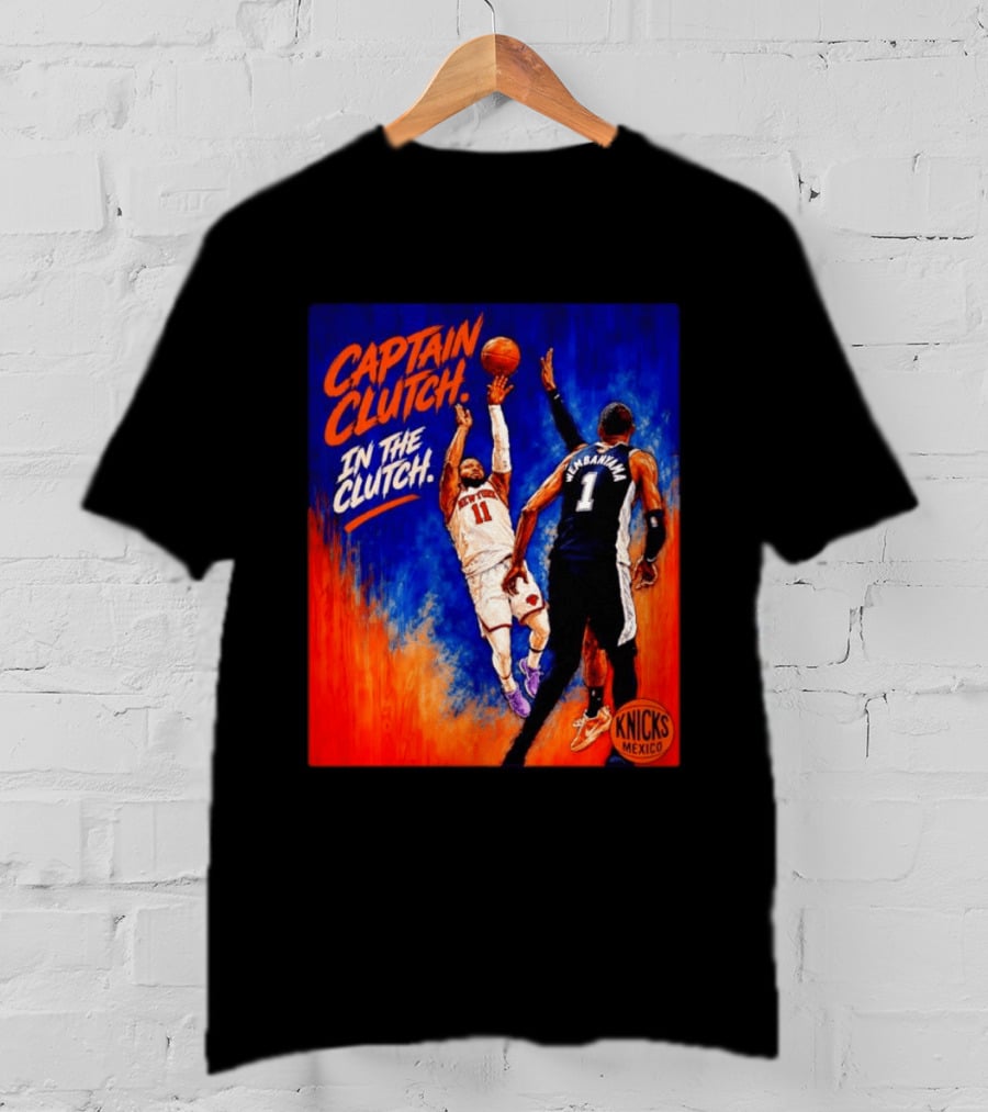 Captain Clutch Jalen Brunson Vs Victor Wembanyama Knicks Basketball Mexico T-Shirt