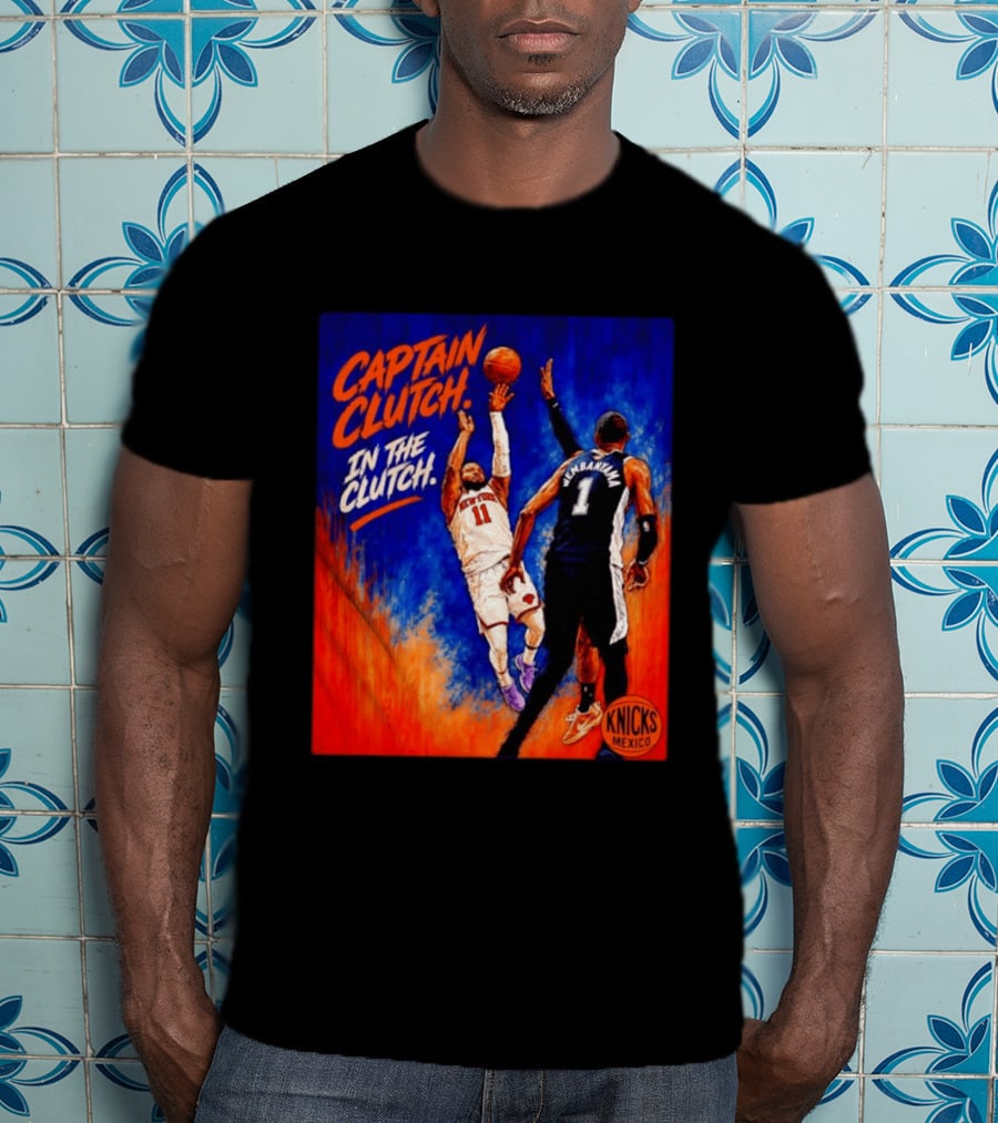Captain Clutch Jalen Brunson Vs Victor Wembanyama Knicks Basketball Mexico T-Shirt