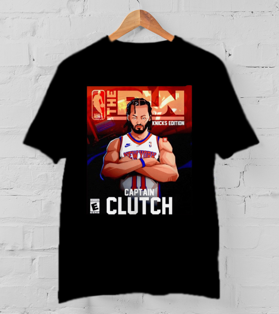 Jalen Brunson New York Knicks Edition The Run Captain Clutch NBA T-Shirt