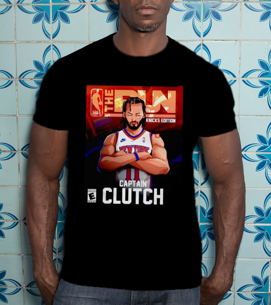 Jalen Brunson New York Knicks Edition The Run Captain Clutch NBA T-Shirt