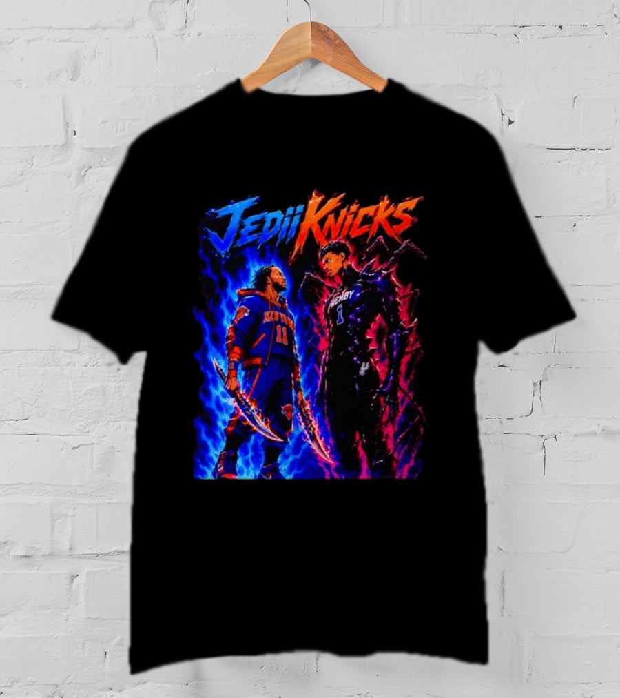 Jedi Knicks Jalen Brunson New York Knicks Vs Victor Wembanyama San Antonio Spurs Showdown T-Shirt