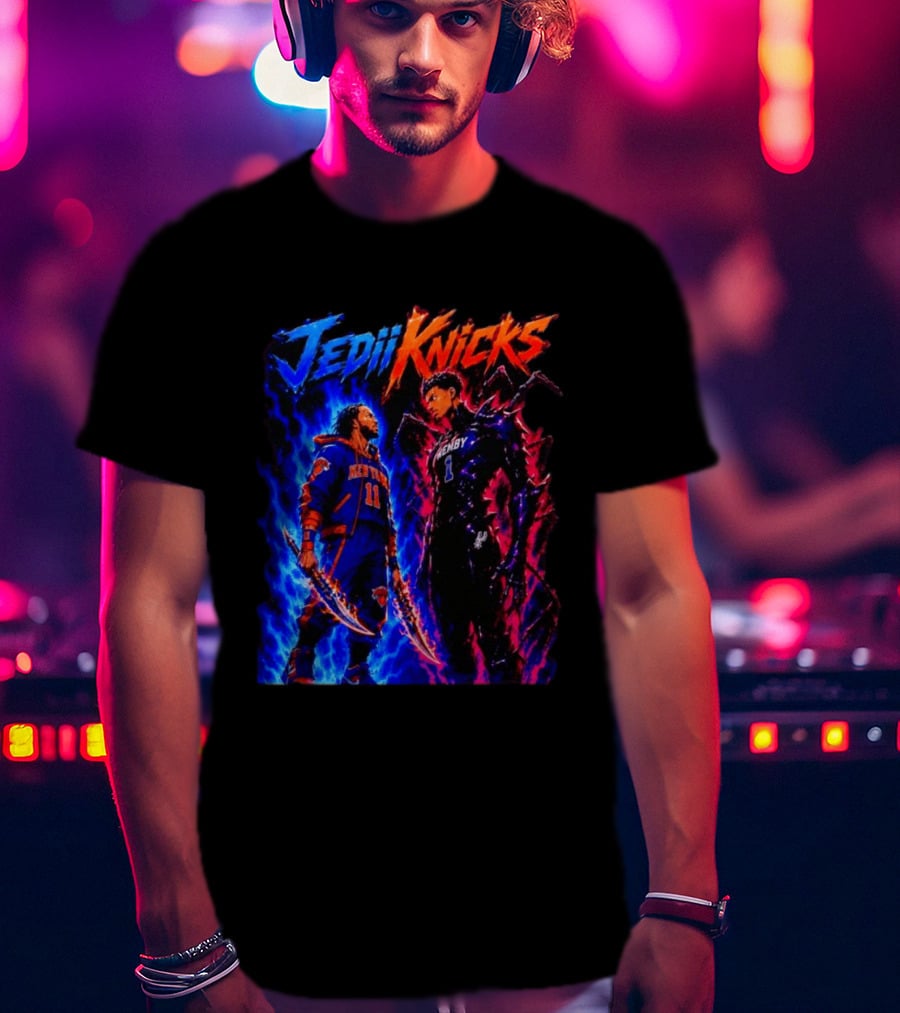 Jedi Knicks Jalen Brunson New York Knicks Vs Victor Wembanyama San Antonio Spurs Showdown T-Shirt