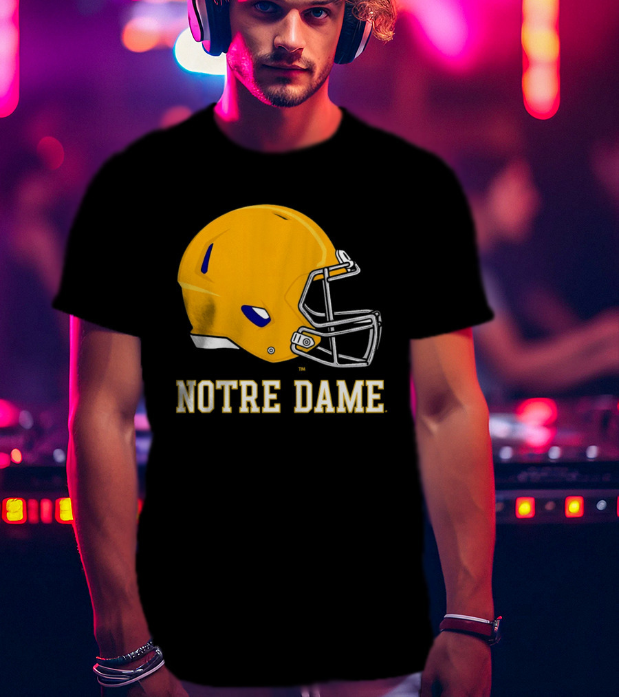 Notre Dame Fighting Irish Football Helmet T-Shirt