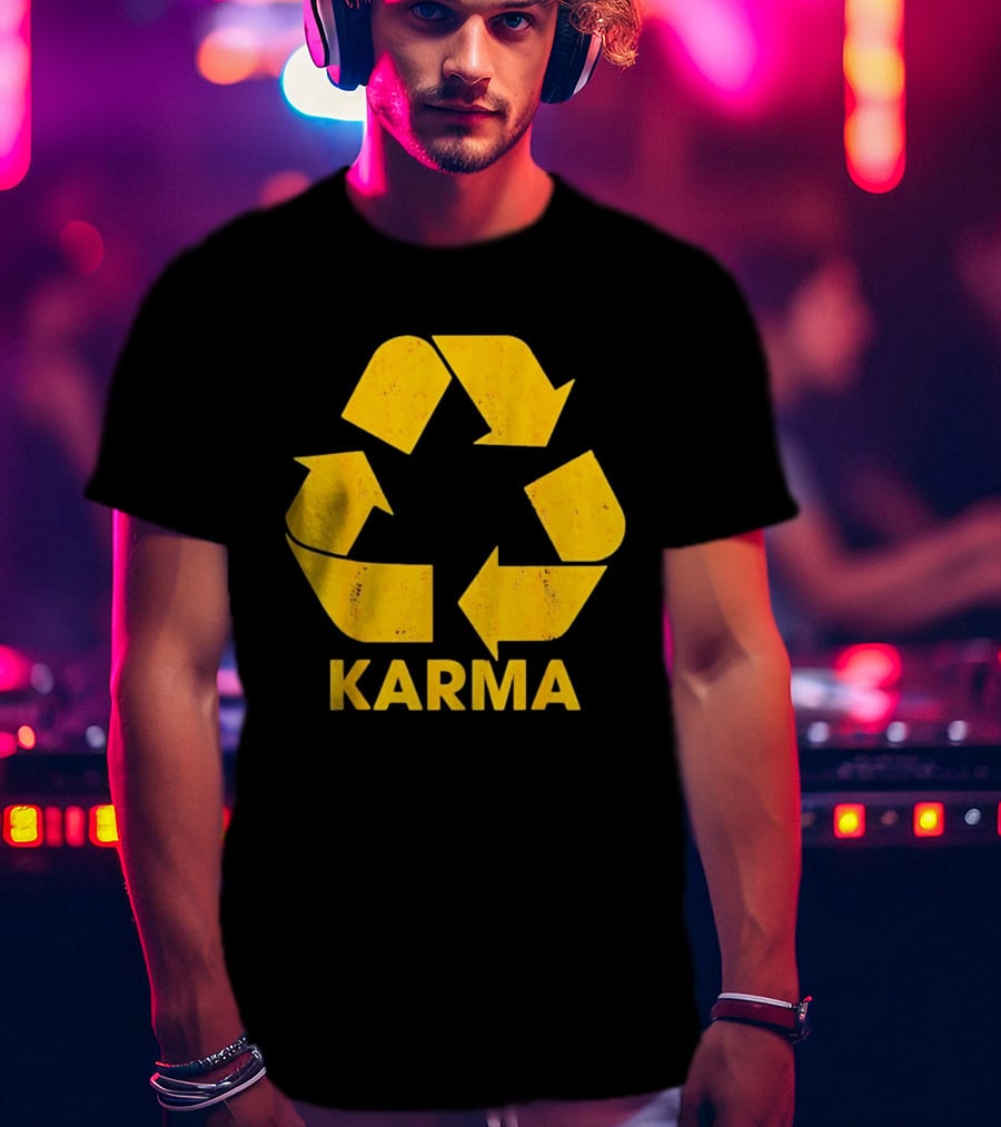 Karma Recycle Symbol Philosophy Motivational Concept T-Shirt