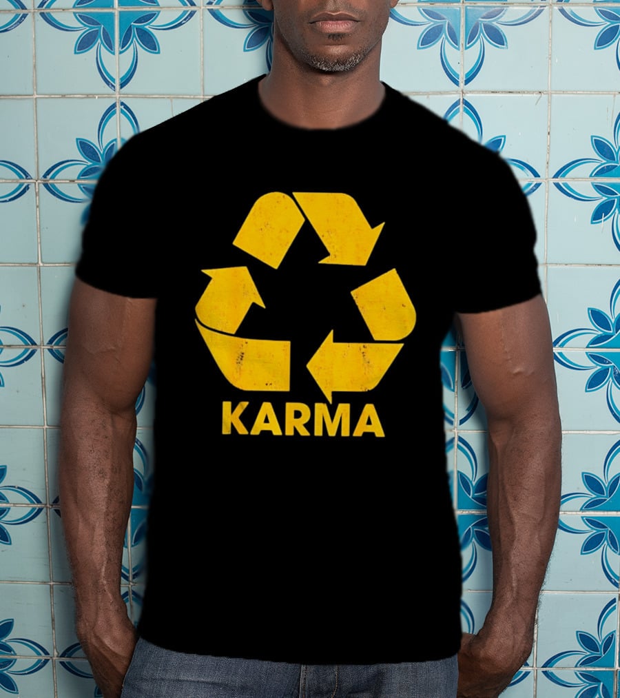 Karma Recycle Symbol Philosophy Motivational Concept T-Shirt