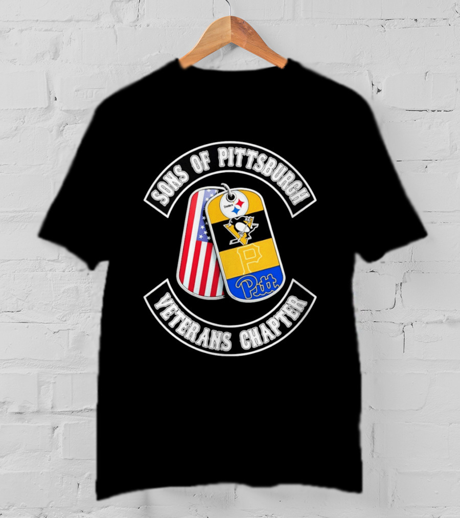 Sons Of Pittsburgh Steelers Penguins Pirates Pitt Veterans Chapter T-Shirt