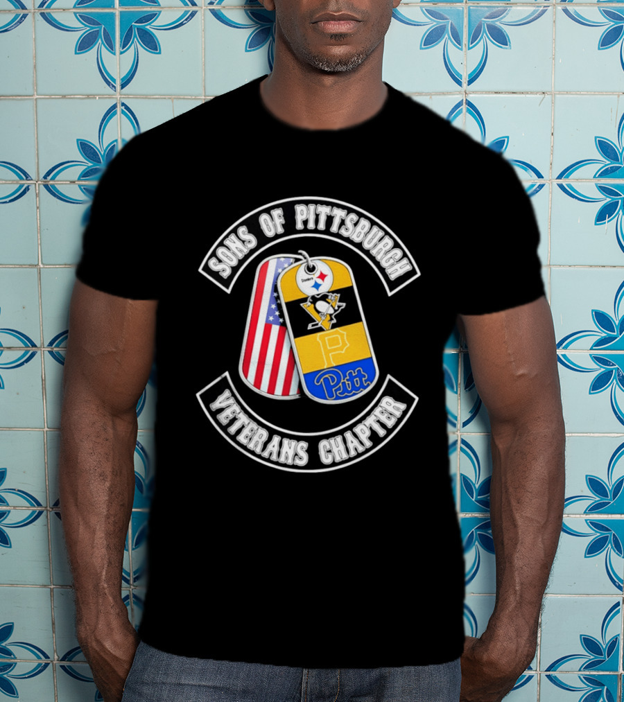 Sons Of Pittsburgh Steelers Penguins Pirates Pitt Veterans Chapter T-Shirt
