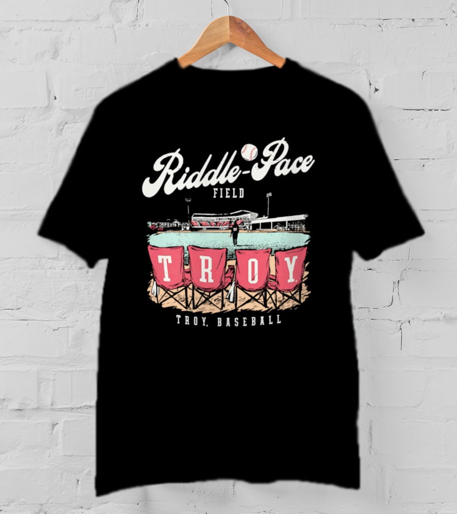 Riddle Pace Field Troy Baseball Troy University Team T-Shirt