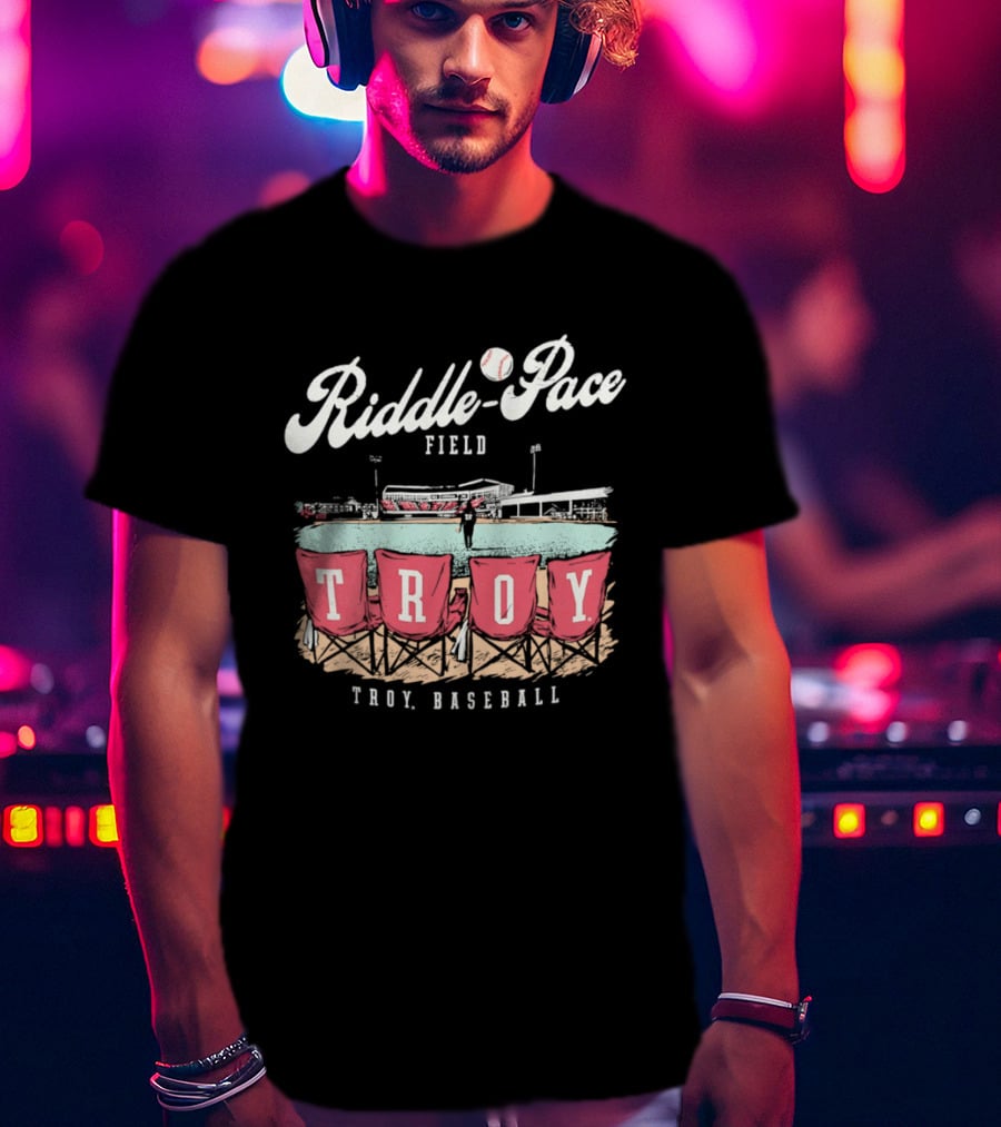 Riddle Pace Field Troy Baseball Troy University Team T-Shirt