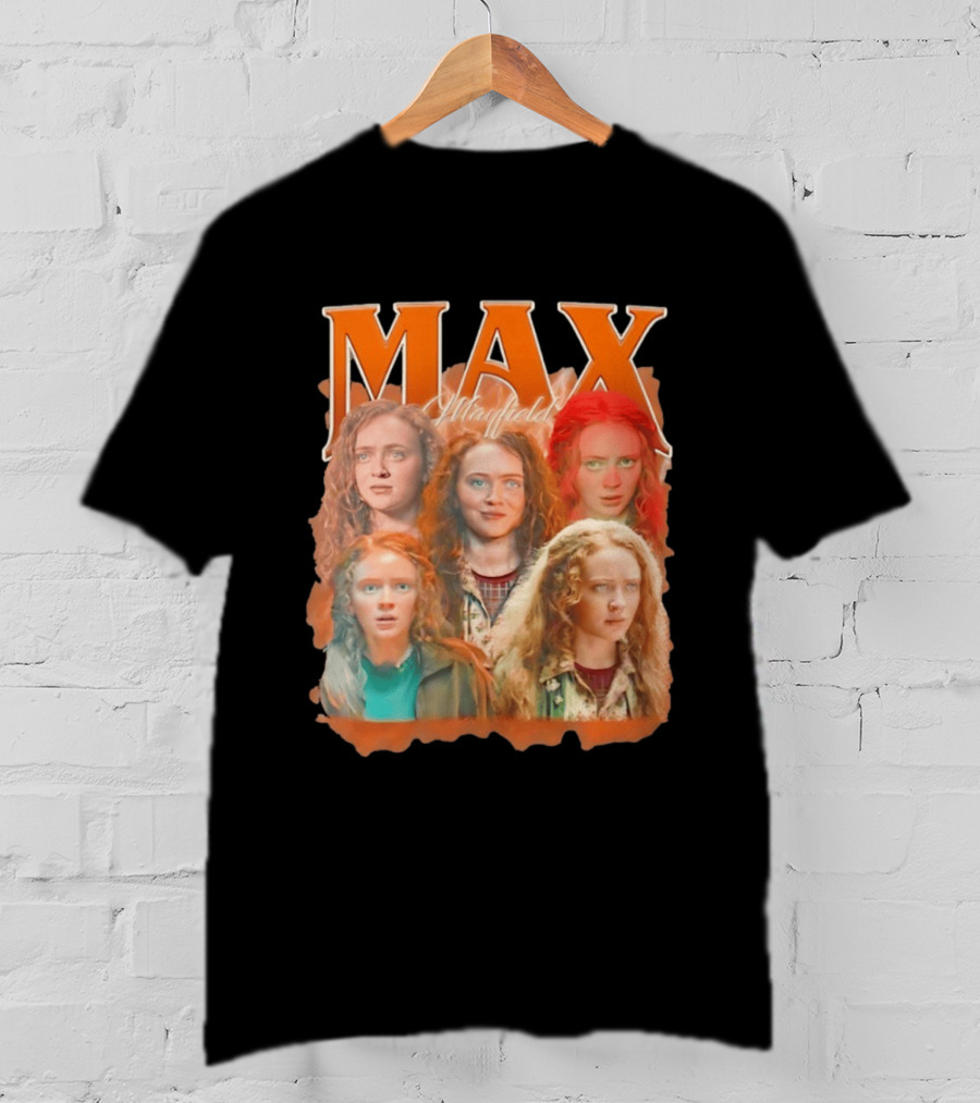 Max Mayfield Stranger Things Collage Orange Aesthetic T-Shirt