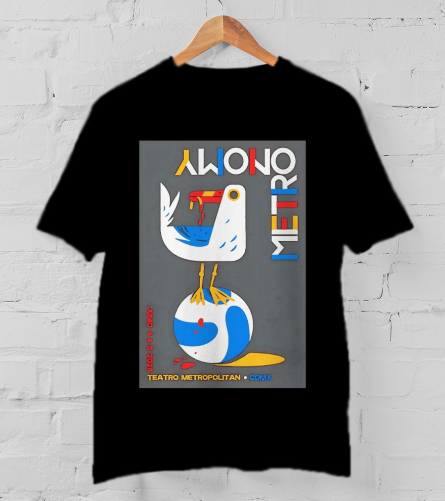 Teatro Metropolitan CDMX Junio 4 5 2026 Metronomy Event Bird T-Shirt