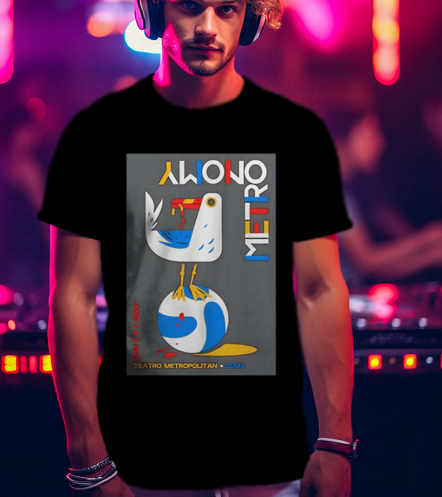 Teatro Metropolitan CDMX Junio 4 5 2026 Metronomy Event Bird T-Shirt