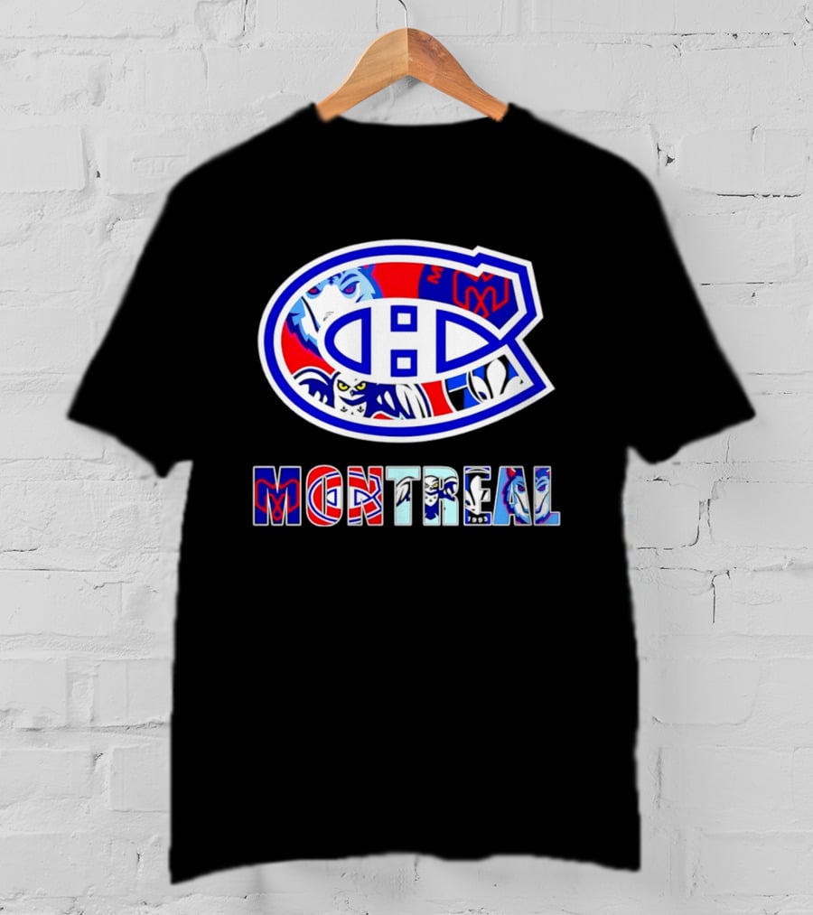Montreal Canadiens And Sports Teams Emblem Montage T-Shirt