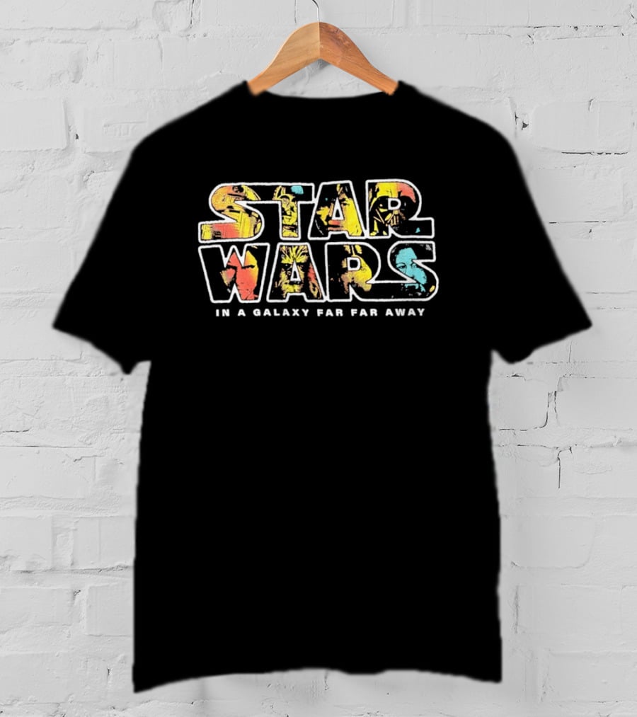 Star Wars In A Galaxy Far Far Away R2D2 C3PO Luke Skywalker Darth Vader Han Solo Chewbacca Leia T-Shirt