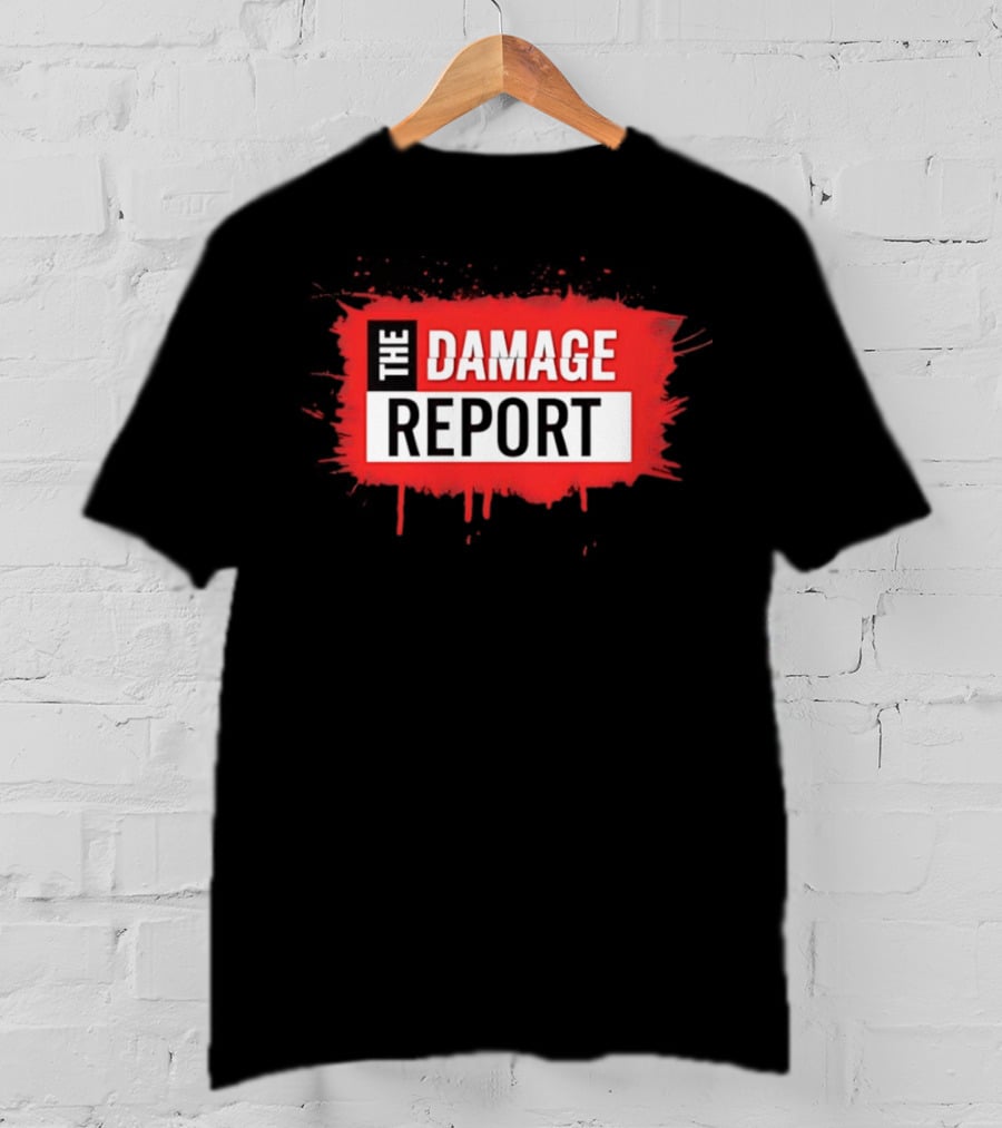 The Damage Report Media News Political Commentary Program Branding T-Shirt