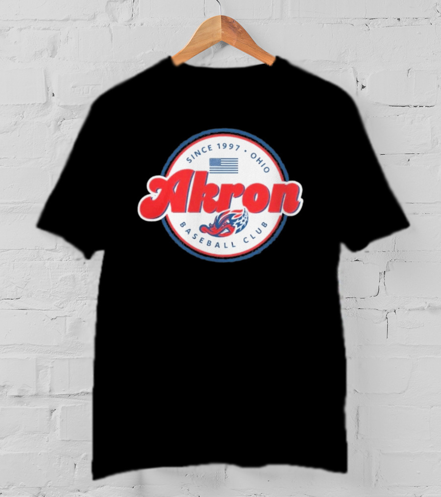 Since 1997 Akron Ohio Baseball Club USA Flag T-Shirt