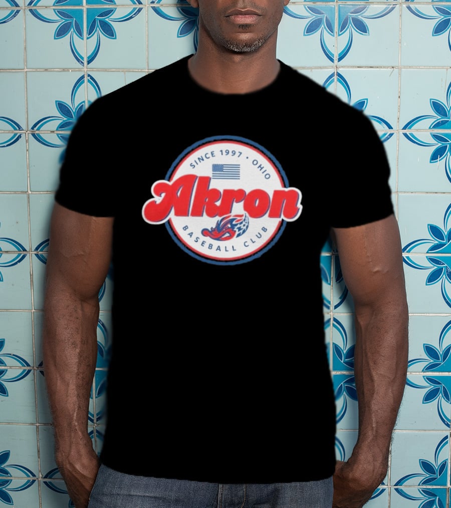 Since 1997 Akron Ohio Baseball Club USA Flag T-Shirt