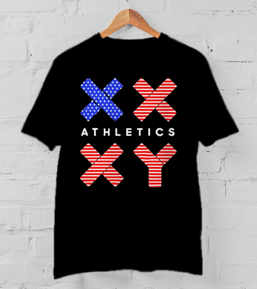 Athletics USA Flag Patterned XX XY T-Shirt