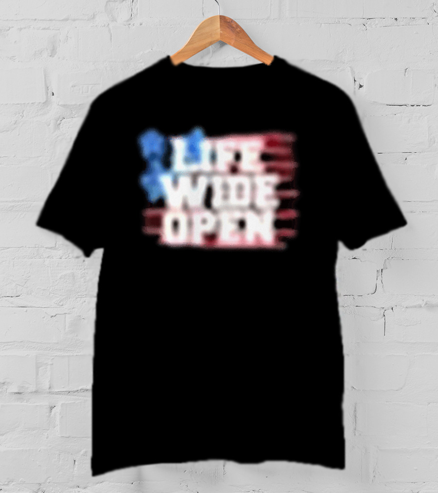 Cboystv Life Wide Open Patriotic Stars T-Shirt