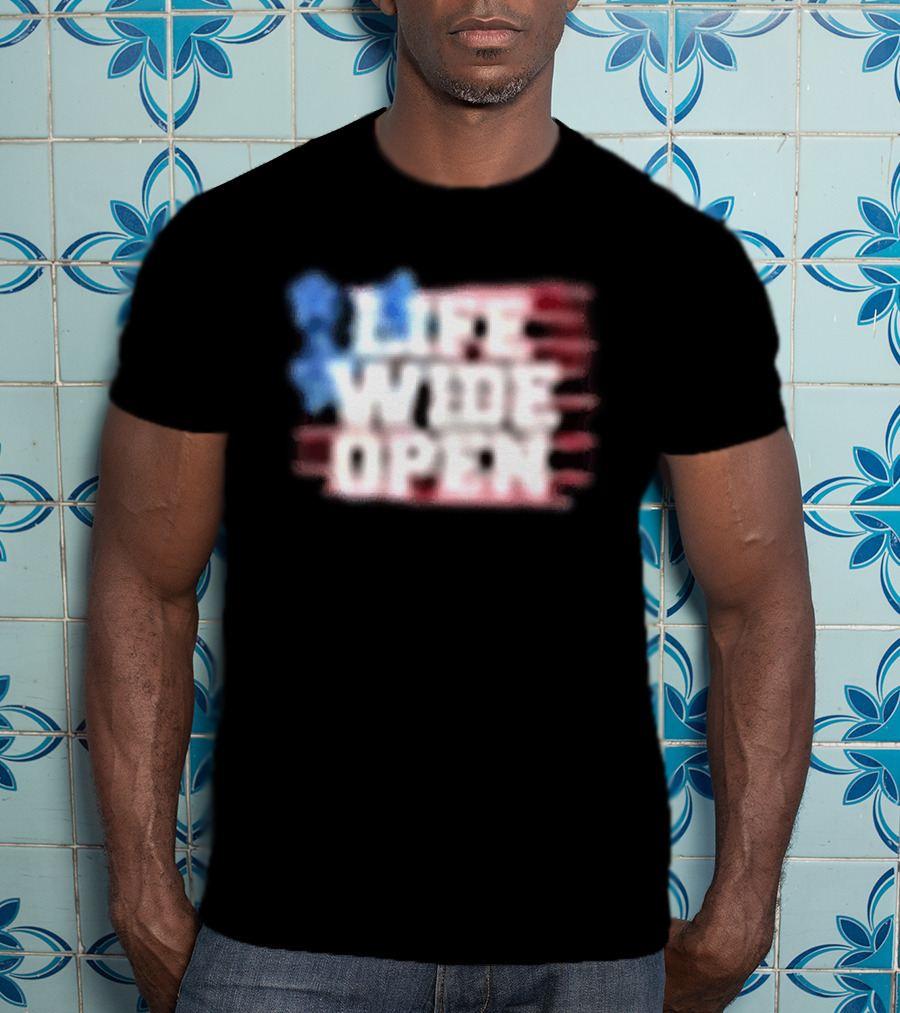 Cboystv Life Wide Open Patriotic Stars T-Shirt