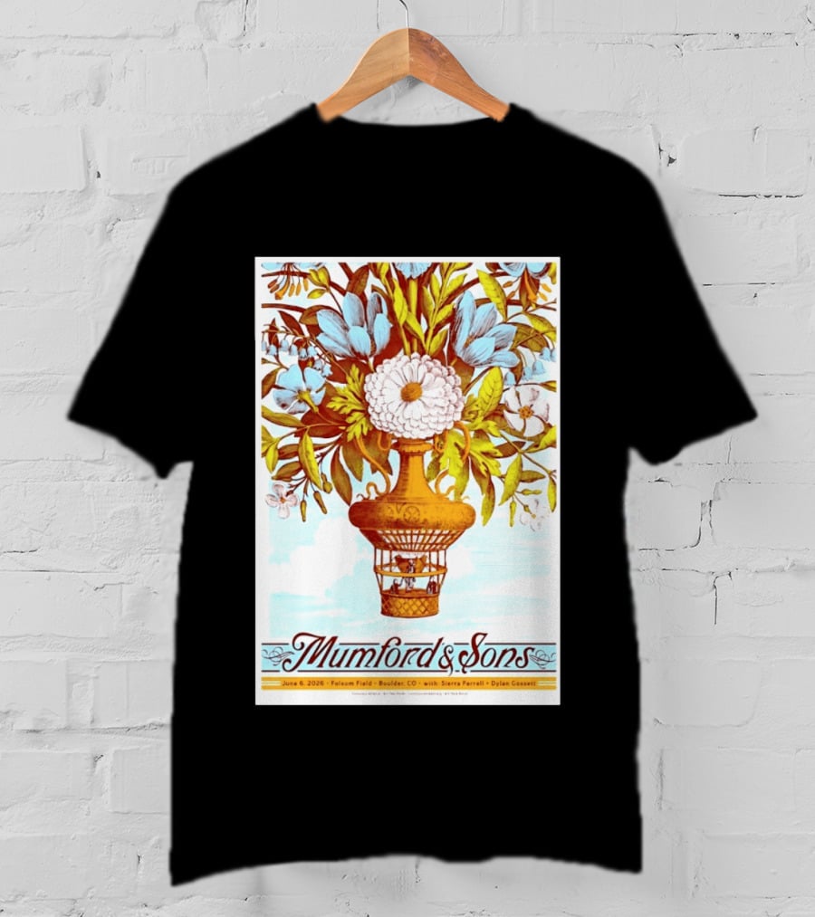 Mumford And Sons Folsom Field Boulder CO June 6 2026 Sierra Ferrell Dylan Gossett Concert T-Shirt