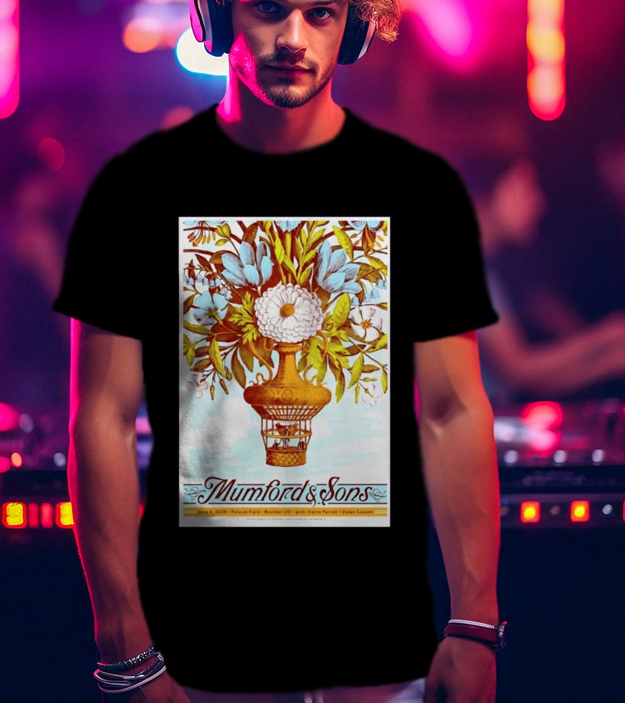 Mumford And Sons Folsom Field Boulder CO June 6 2026 Sierra Ferrell Dylan Gossett Concert T-Shirt