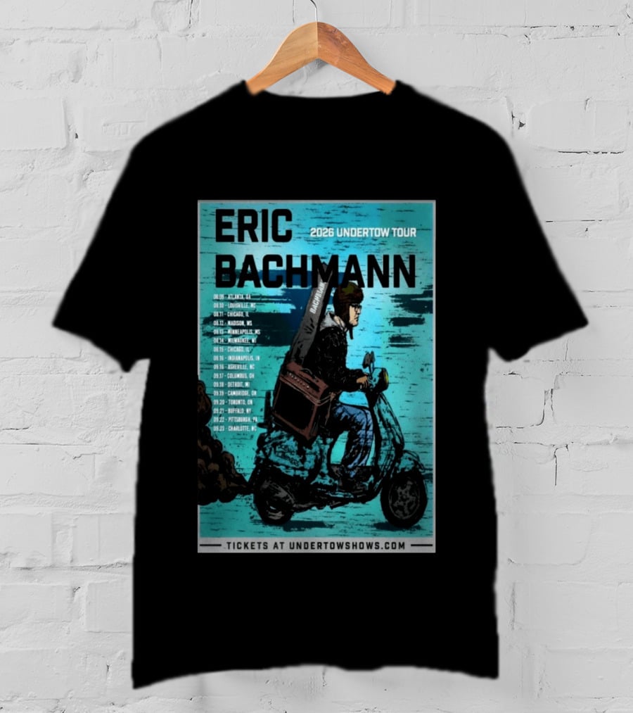 Eric Bachmann 2026 Undertow Tour With Dates And Cities T-Shirt