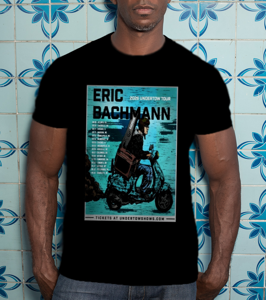 Eric Bachmann 2026 Undertow Tour With Dates And Cities T-Shirt