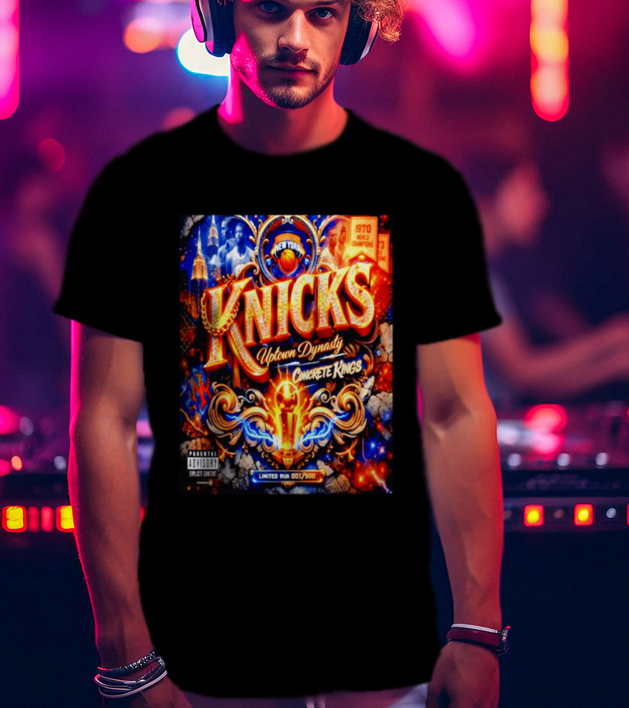 New York Knicks Uptown Dynasty Concrete Kings 1970 World Champions Limited Run T-Shirt