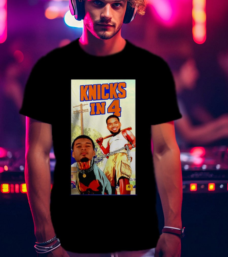New York Knicks Knicks In 4 GTA V Meme San Antonio Spurs T-Shirt