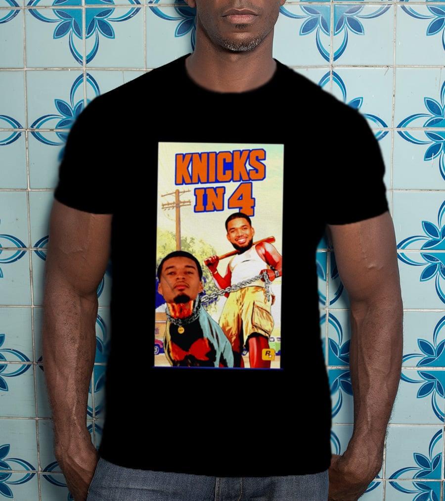 New York Knicks Knicks In 4 GTA V Meme San Antonio Spurs T-Shirt