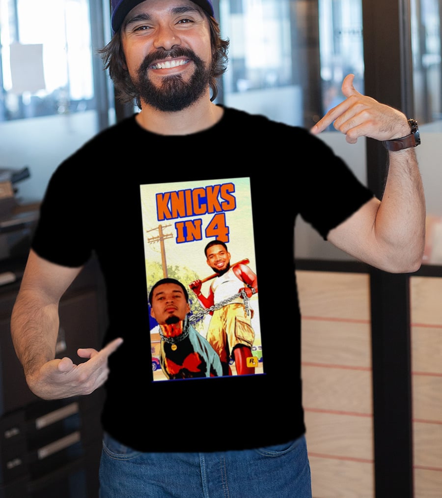 New York Knicks Knicks In 4 GTA V Meme San Antonio Spurs T-Shirt