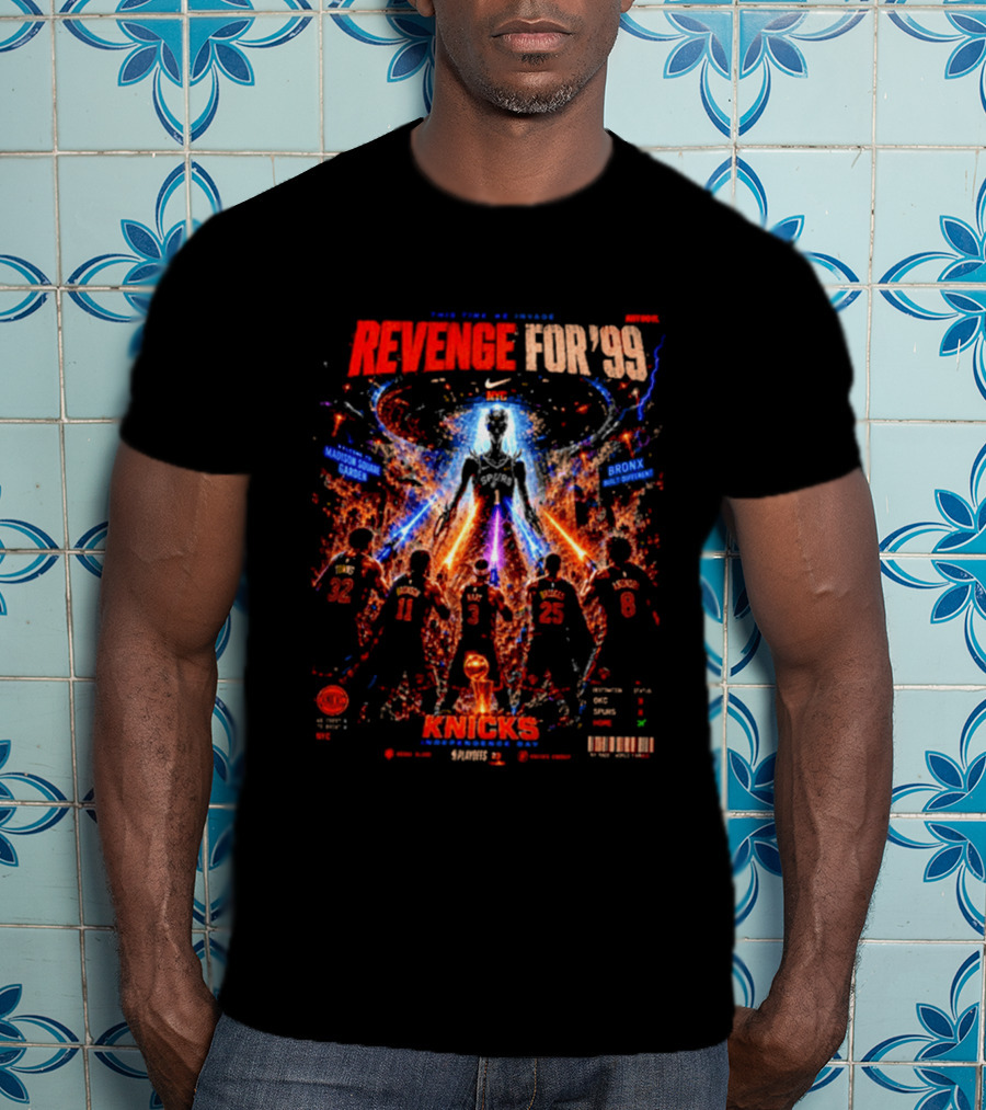 Revenge For '99 New York Knicks Madison Square Garden Bronx Basketball Legends T-Shirt