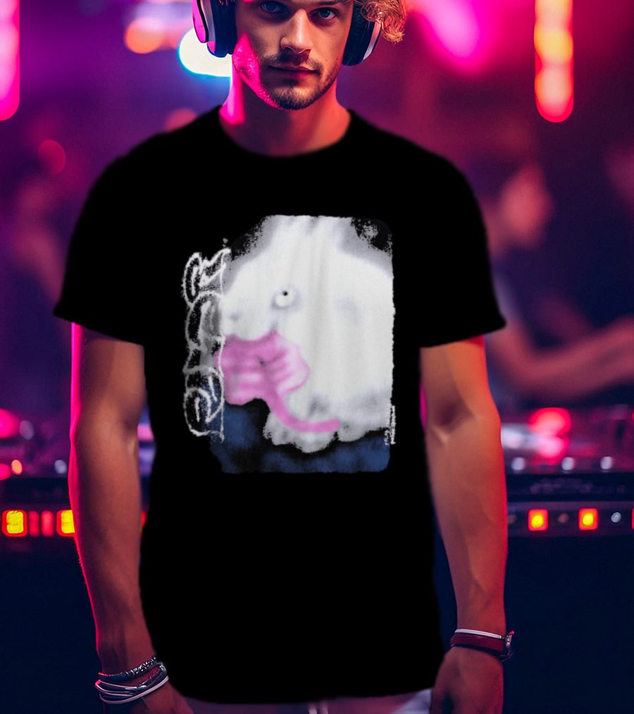 Flatspot Polar Rabbit With Pink Ribbon T-Shirt
