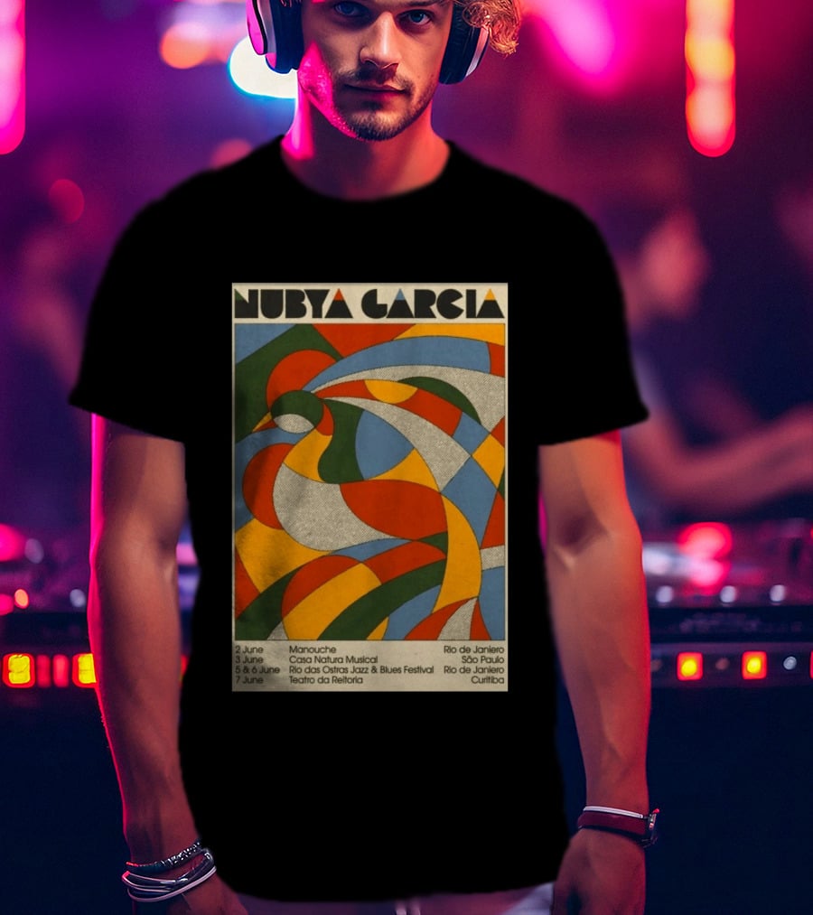 Nubya Garcia 2026 Brazil Tour Manouche Jazz Blues Festival Rio São Paulo Curitiba T-Shirt