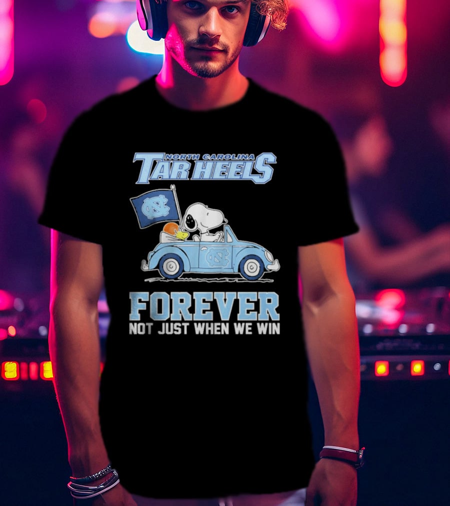North Carolina Tar Heels Peanuts Forever Not Just When We Win T-Shirt
