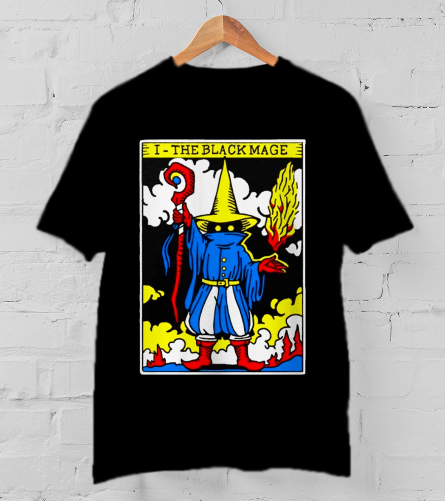 I The Black Mage Tarot Card Retro Fantasy T-Shirt
