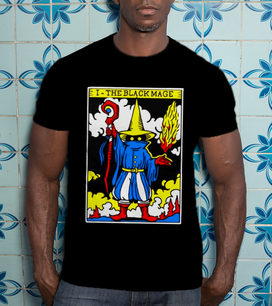I The Black Mage Tarot Card Retro Fantasy T-Shirt