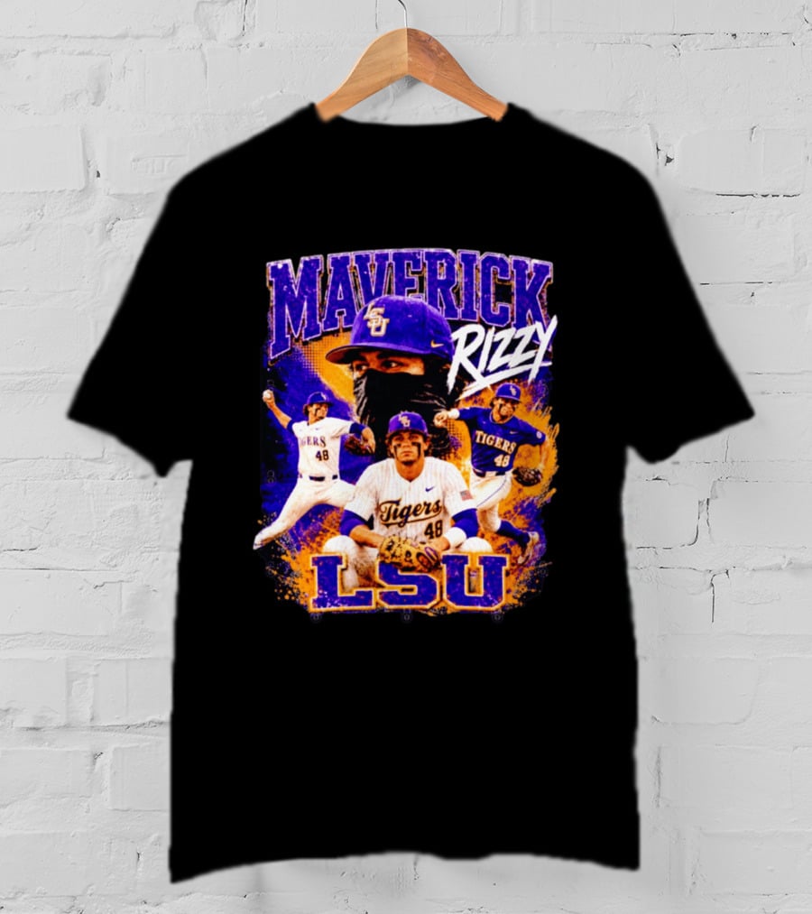 LSU Tigers Maverick Rizy Baseball Player Number 48 T-Shirt