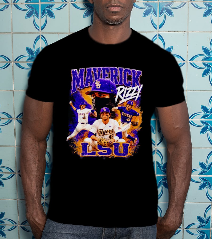LSU Tigers Maverick Rizy Baseball Player Number 48 T-Shirt